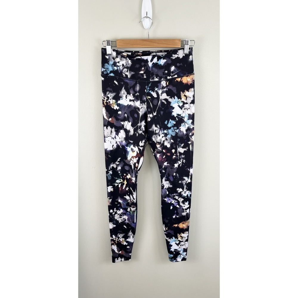 Nike Dri-Fit‎ Women's  Mid-Rise Floral Full-Length Leggings Sz Medium #560